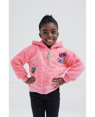 Toddler Girls Fleece Zip Up Hoodie to (12 Months - 7-8)