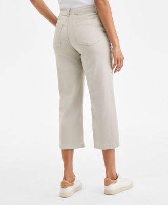 Women's High Stretch Mid-Rise Wide-Leg Crop Pants, 2P-24W, Exclusively at Macy's