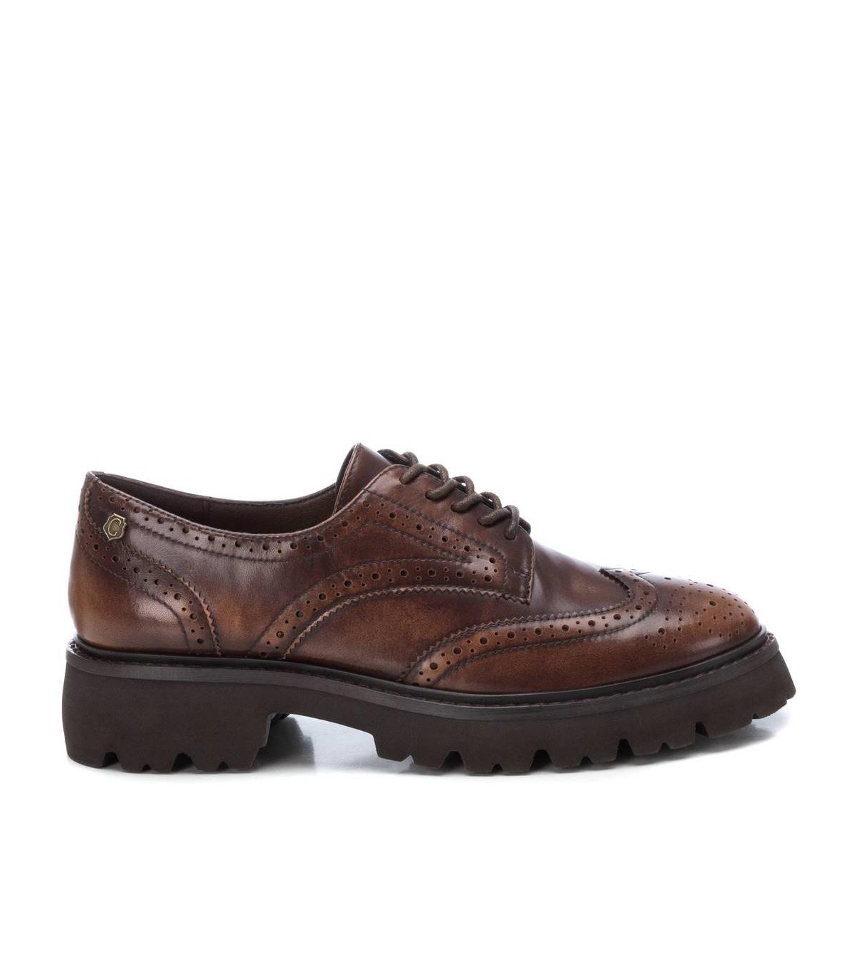 Carmela Leather Collection Women's Penny Oxfords by Xti - Brown