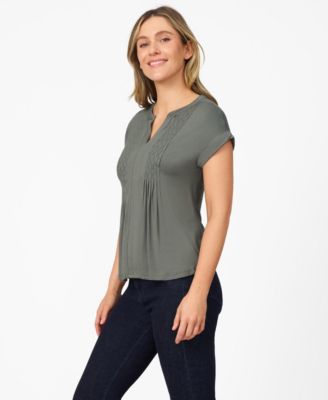 Женская футболка Henley Cable & Gauge, расшитая бриллиантами