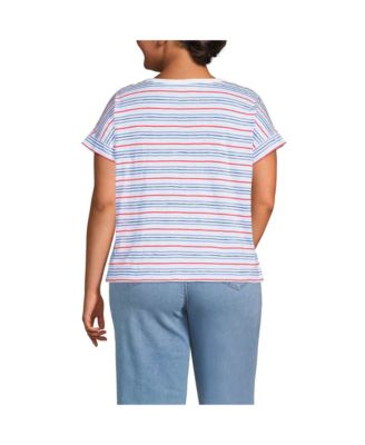 Футболка Slub от Lands' End Plus размера плюс