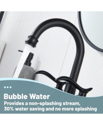 4 Inch 2-Handle Centerset Bathroom Sink Faucet with Drain and Supply Hose Faucet Mixer Double Handle Tap Deck Mounted Oil Rubbed Bronze