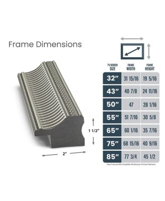 65" Slim Frame for Samsung The Frame TV 2021-2024 (Modern Tuxedo Black)
