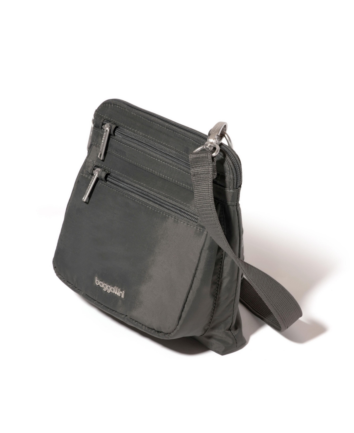 Baggallini Securtex Anti-theft Crossbody Bag In Charcoal