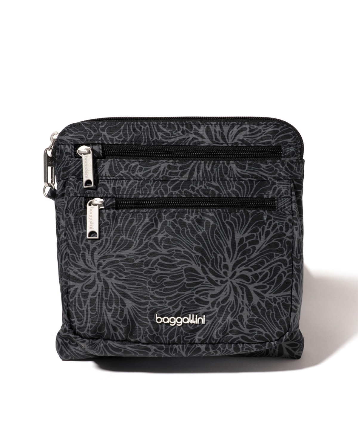 Baggallini Securtex Anti-theft Crossbody Bag In Midnight Blossom Print