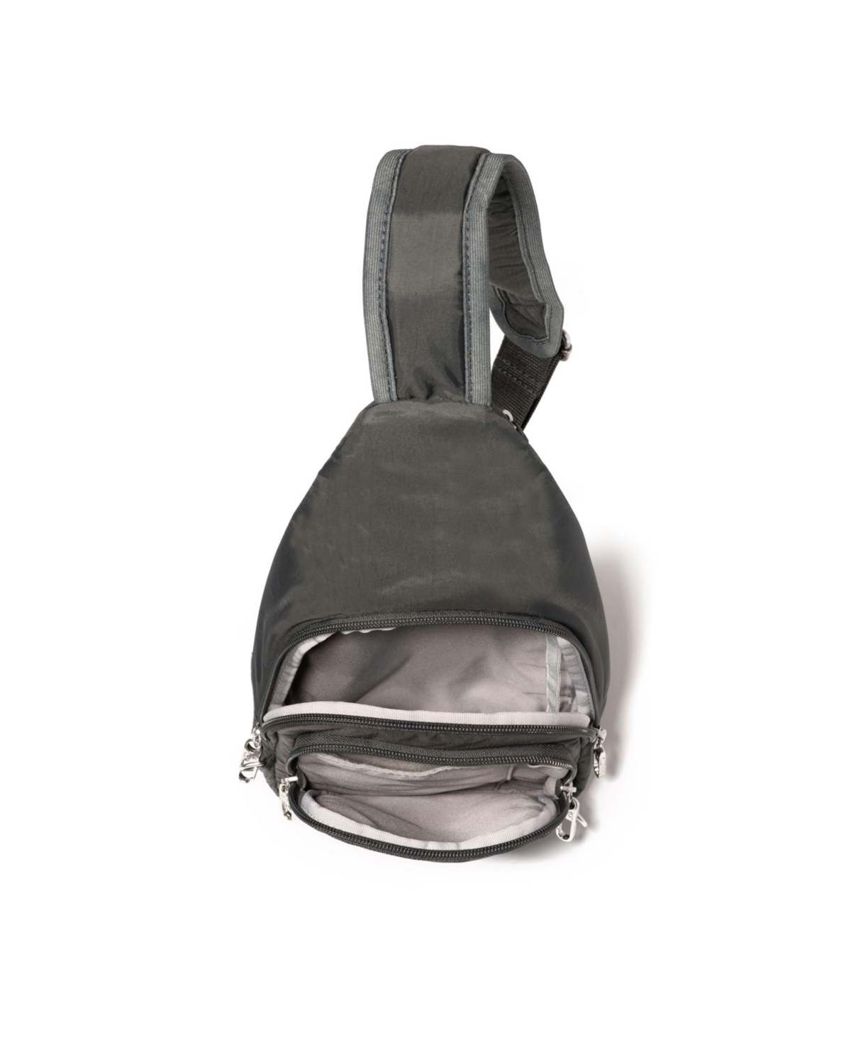 Baggallini Securtex Anti-theft Daytripper Sling Bag In Charcoal