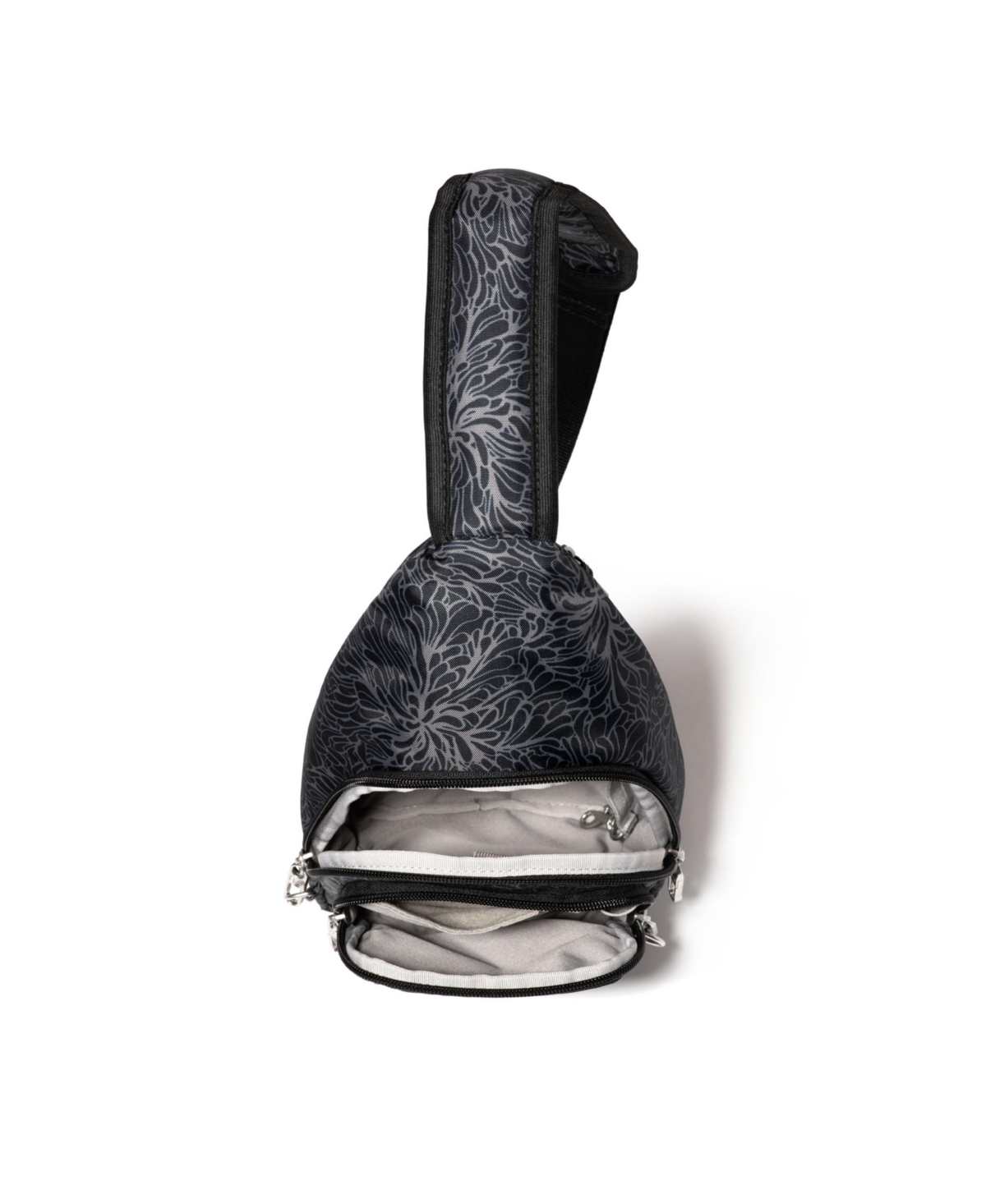 Baggallini Securtex Anti-theft Daytripper Sling Bag In Midnight Blossom Print