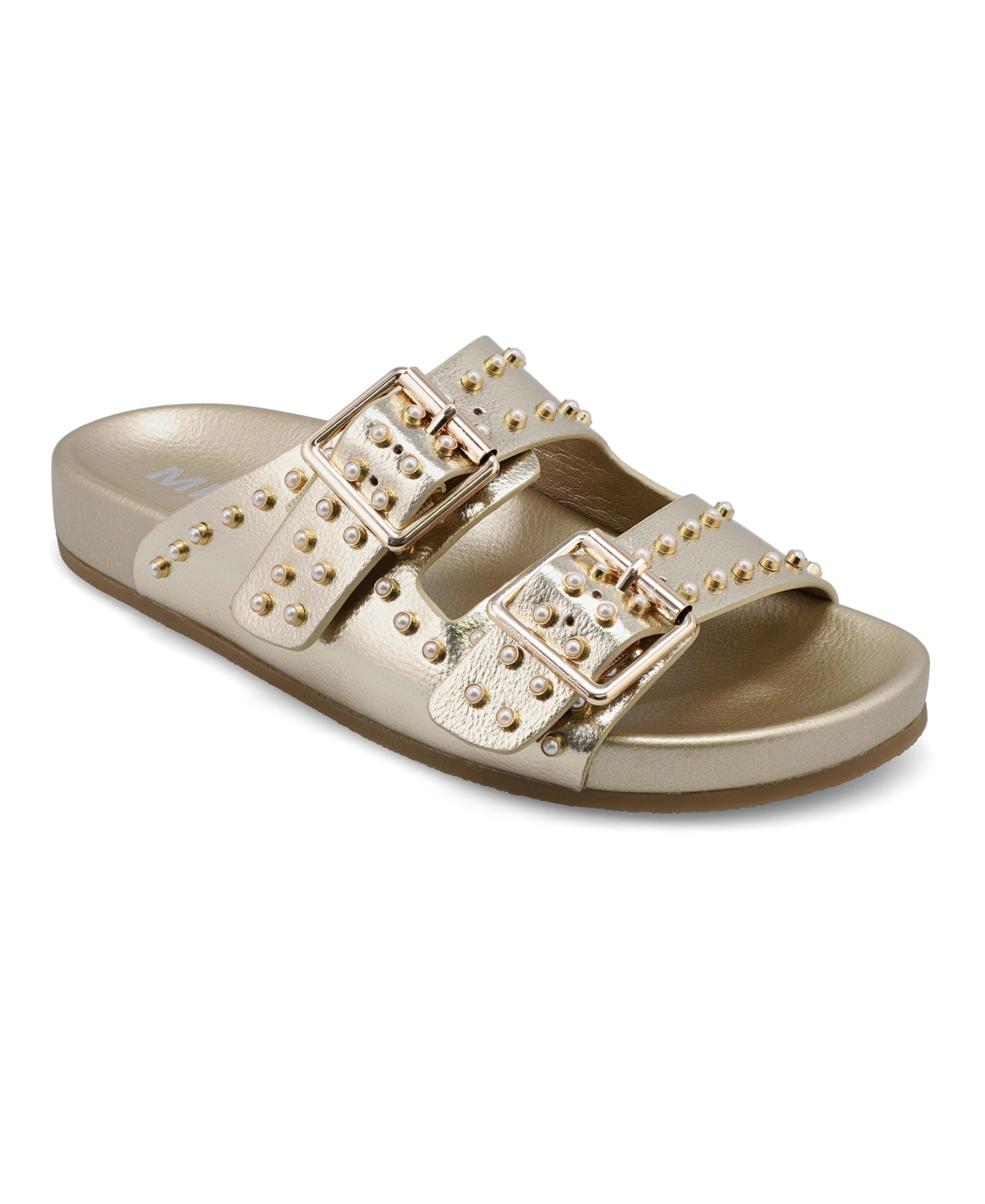 Mia Brooklyn Slide Sandal In Gold