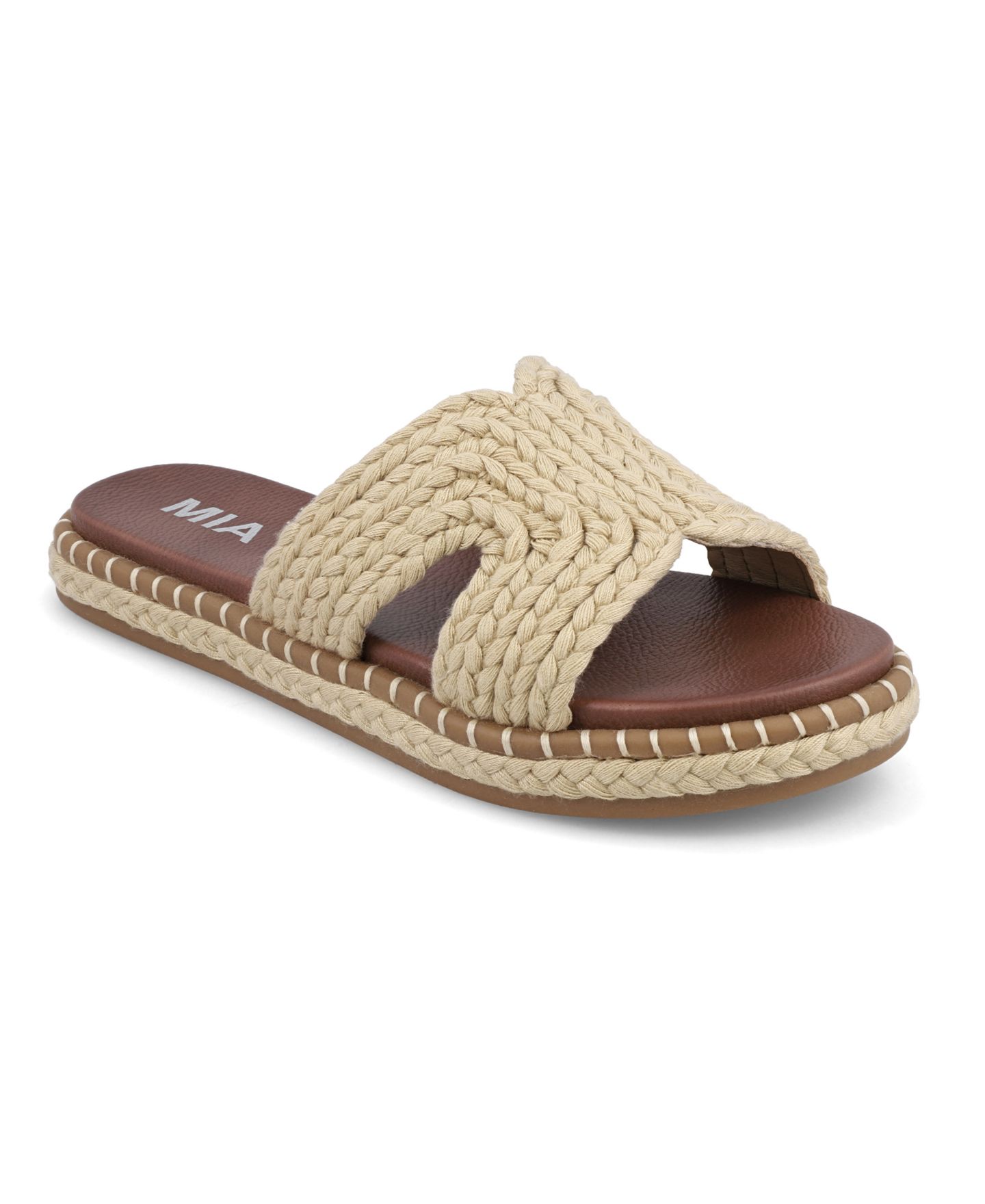 Женские сандалии MIA Sirah Slip-On Flat, цвет: Натуральный — фото 1