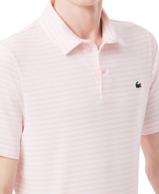 Men's Short Sleeve Striped Performance Polo Shirt
