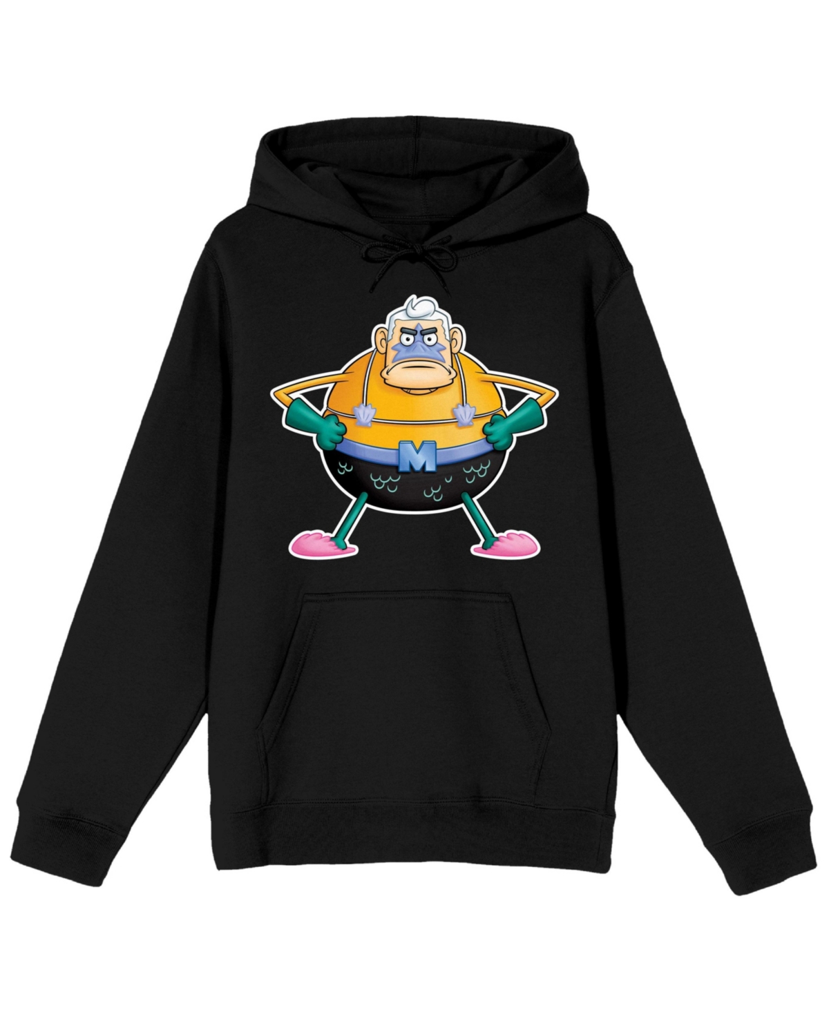 Big & Tall The Black Mermaid Man Hoodie-4XL - Black