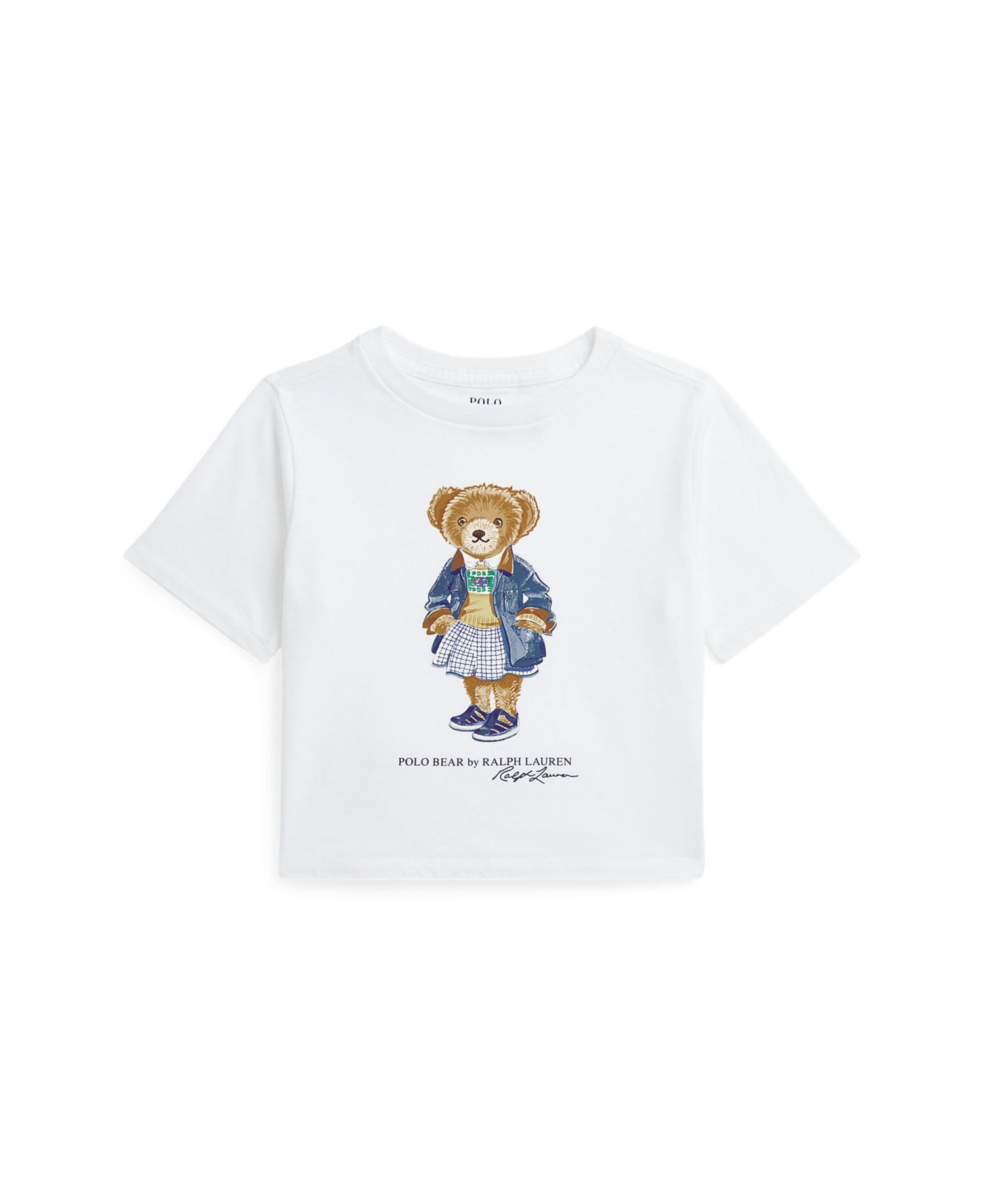 Toddler and Little Girls Polo Bear Jersey Boxy T-Shirt