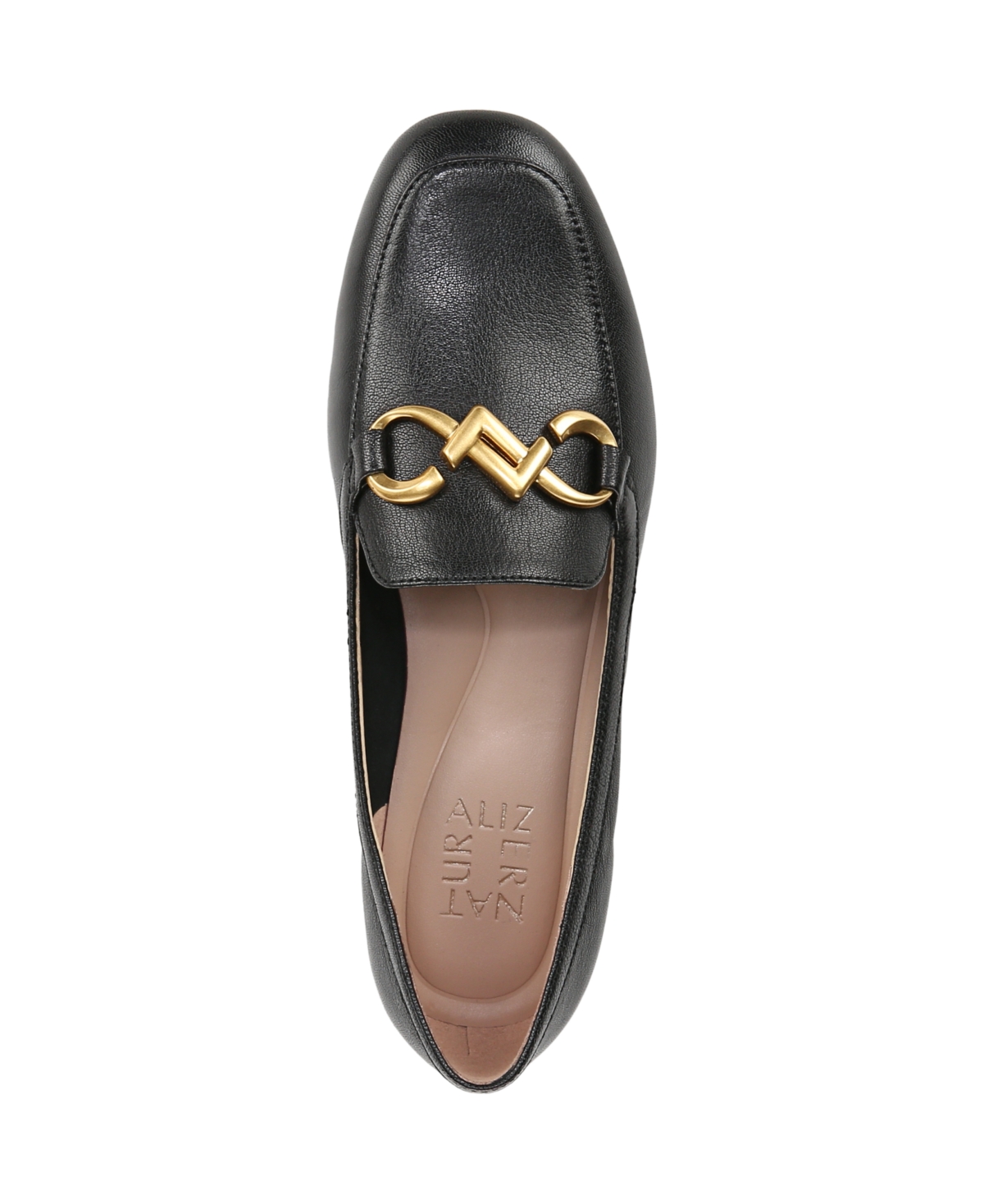 Naturalizer Women's Jovie Closed Round Toe Loafers In Black Leather
