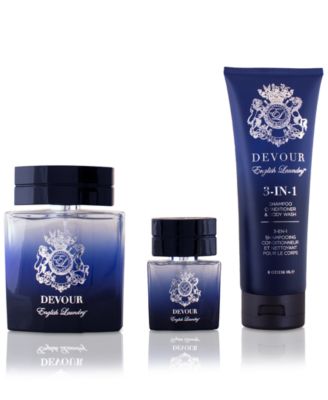 Подарочный набор мужской парфюмерной воды Devour из 3 предметов для стирки в английской прачечной