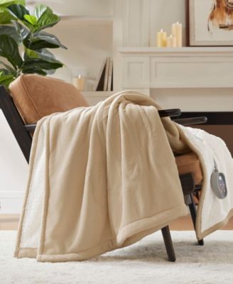 Electric Reversible Plush to Berber Blanket, Queen
