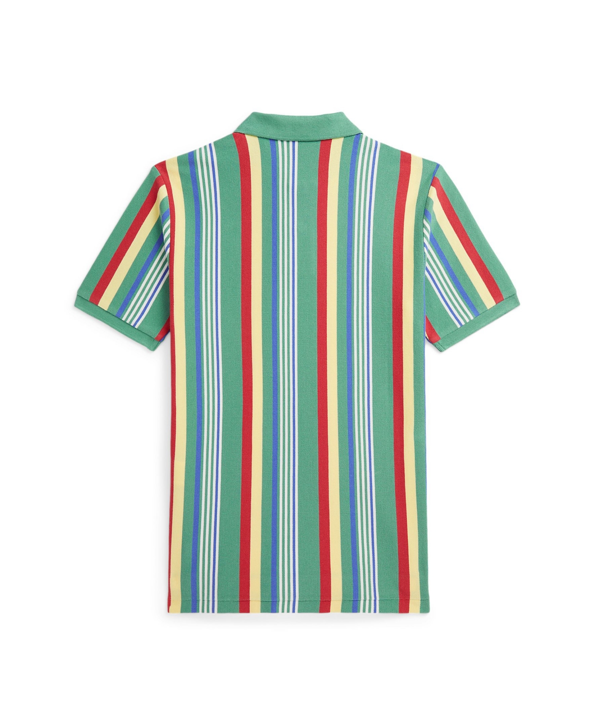 Polo Ralph Lauren Striped Cotton Mesh Polo Shirt In Haven Green Multi