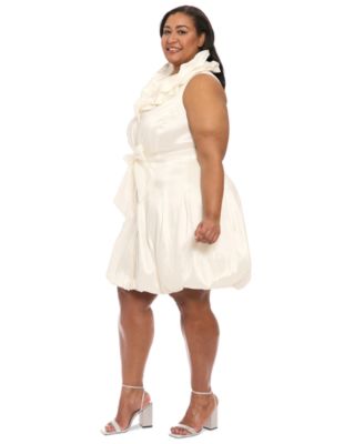 Платье с оборками на воротнике и подолом-пузырями размера плюс от London Times