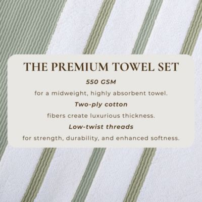 Luxurious Cotton Decorative 4-Piece Bath Towel Set, 54" x 27"