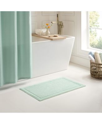 Host & Home Cotton Bath Rug, Stylish Textured Woven Design, Slip Resistant Backing, 5 Color Options, 2-Piece Set - 17x24 & 20x32