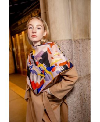 Double Sided Wool Silk Scarf Of Dreamlike