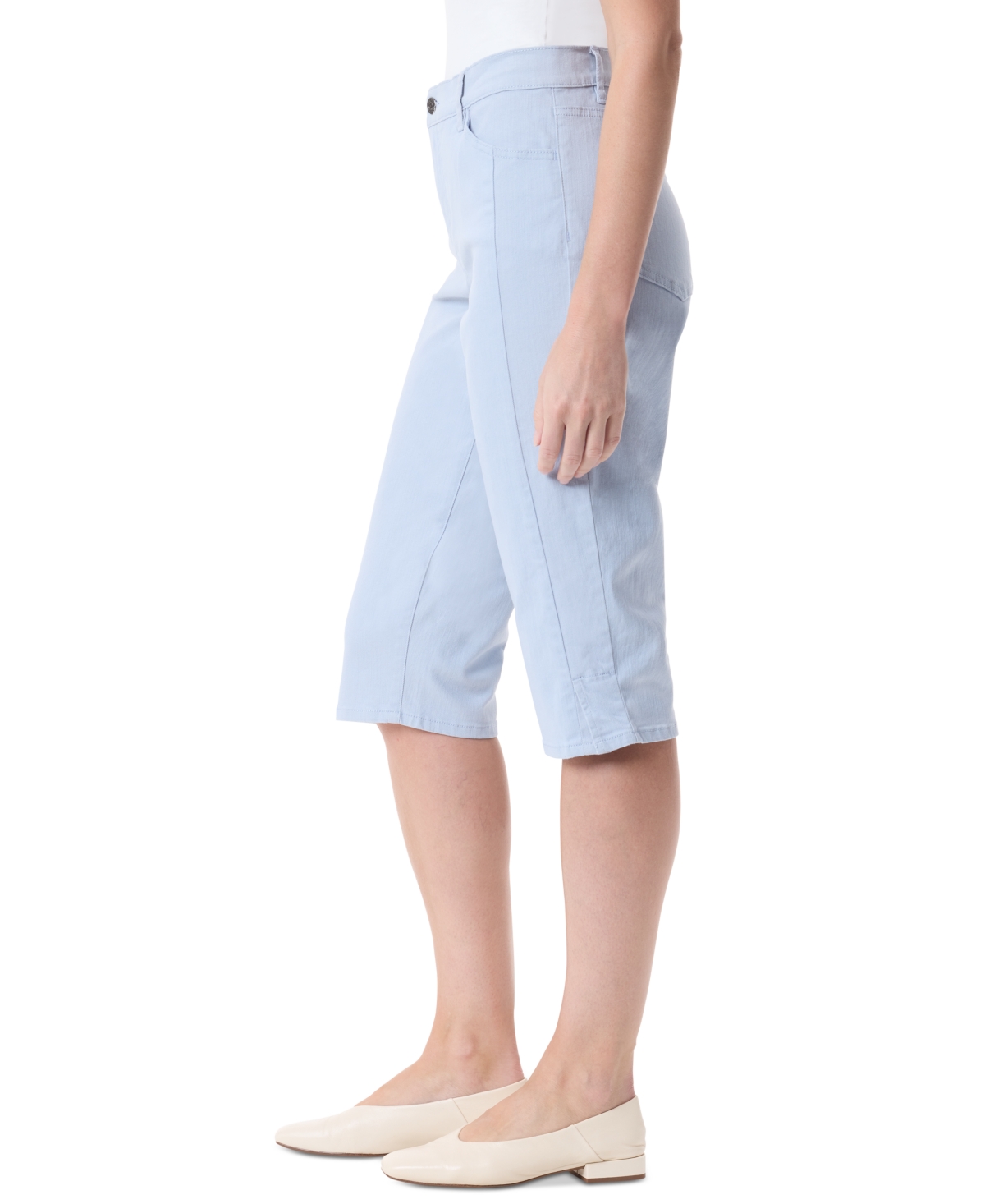 Gloria Vanderbilt Plus Size Cargo Capri Pants In Dreamy Blue