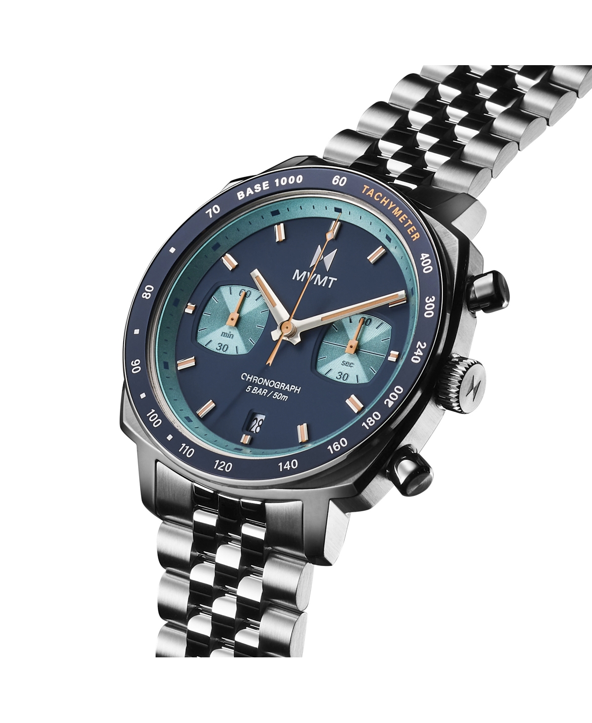 Mvmt Men's Mulholland Racer Silver Tone Stainless Steel Bracelet Watch