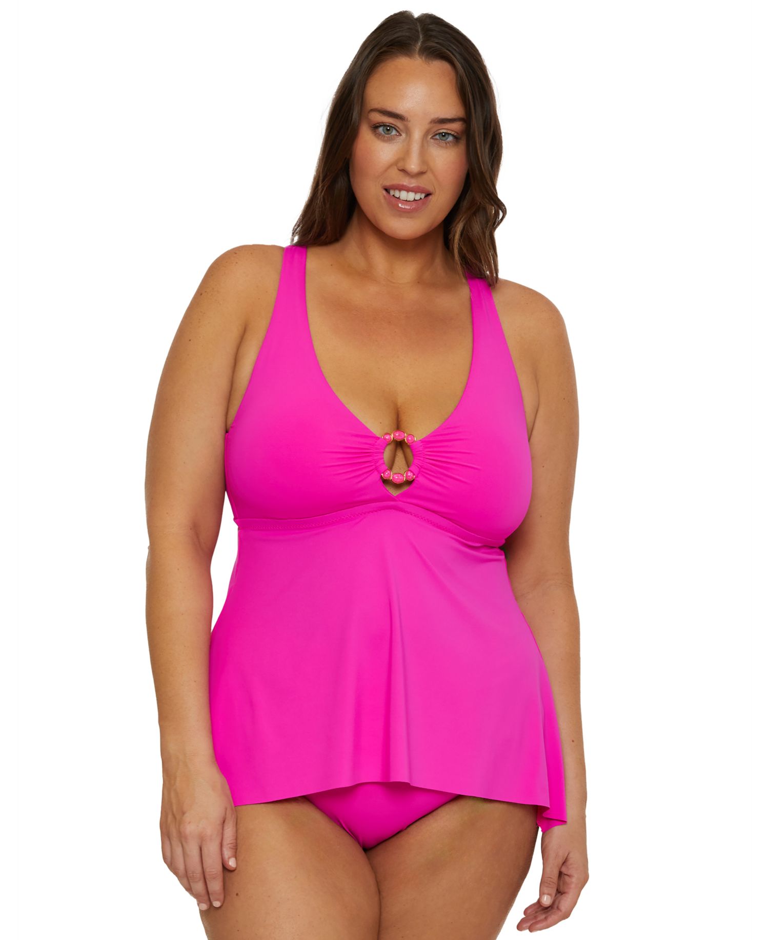 Plus Size Marble Canyon High Waist Bikini Bottoms