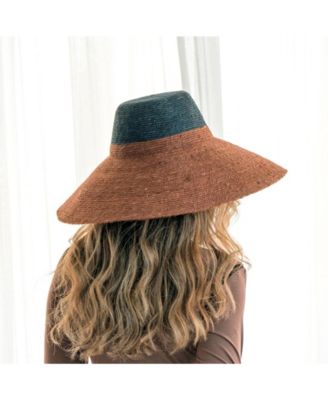 RIRI Duo Jute Handwoven Straw Hat In Burnt Sienna - Black 15290₽