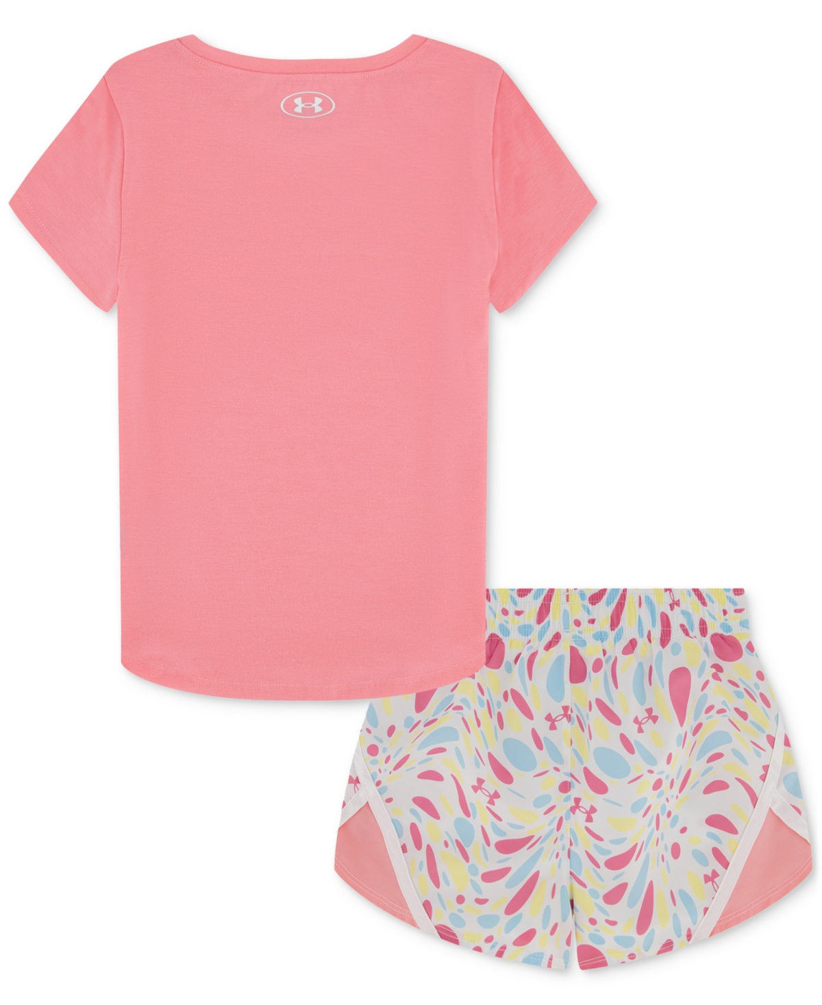 Under Armour Toddler & Little Girls T-shirt & Printed Woven Shorts, 2 Piece Set In Cosmo Pink