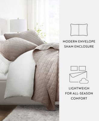 Diamond Stitch 3-Pc. Lightweight Quilt Set, King/California King