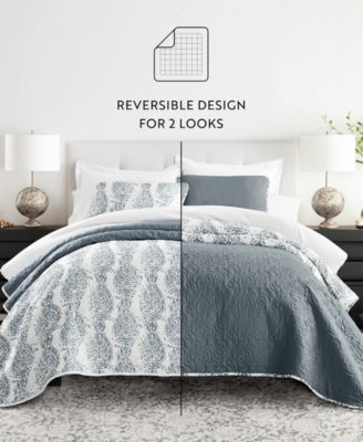 Distressed Diamond Reversible 2-Pc. Lightweight Quilt Set, Twin/Twin XL