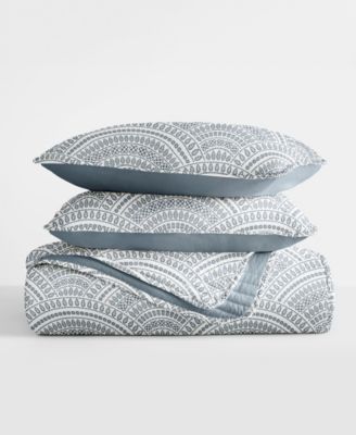 Scallop Reversible 3-Pc. Lightweight Quilt Set, King/California King