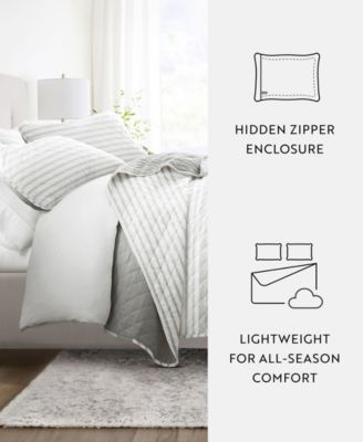 Summer Stripes Reversible 2-Pc. Lightweight Quilt Set, Twin/Twin XL