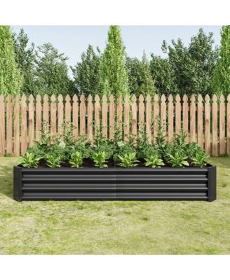 Raised Garden Bed Outdoor, 6×3×1ft , Metal Raised  Rectangle Planter Beds for Plants, Vegetables, and Flowers - Black