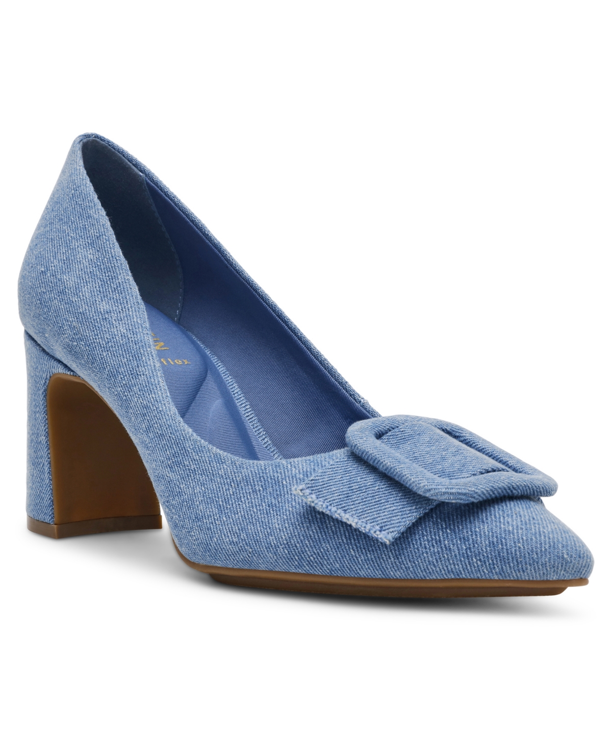 Women's Bentley Buckle Block Heel Pumps - Bone