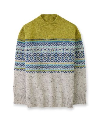 Celtic & Co. Женский свитер с круглым вырезом от Donegal Fair Isle