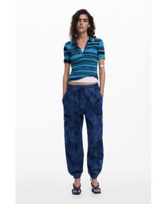 Женская трикотажная футболка Desigual в полоску