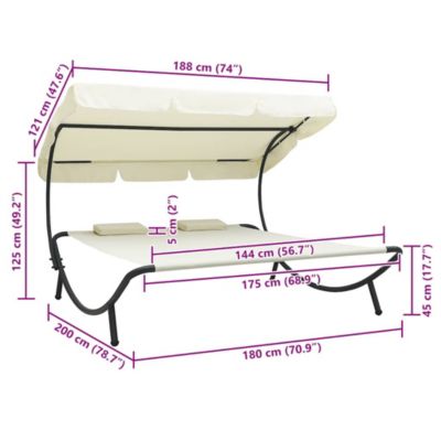 Lounge Bed Blue Oxford fabric Double Seats Many
