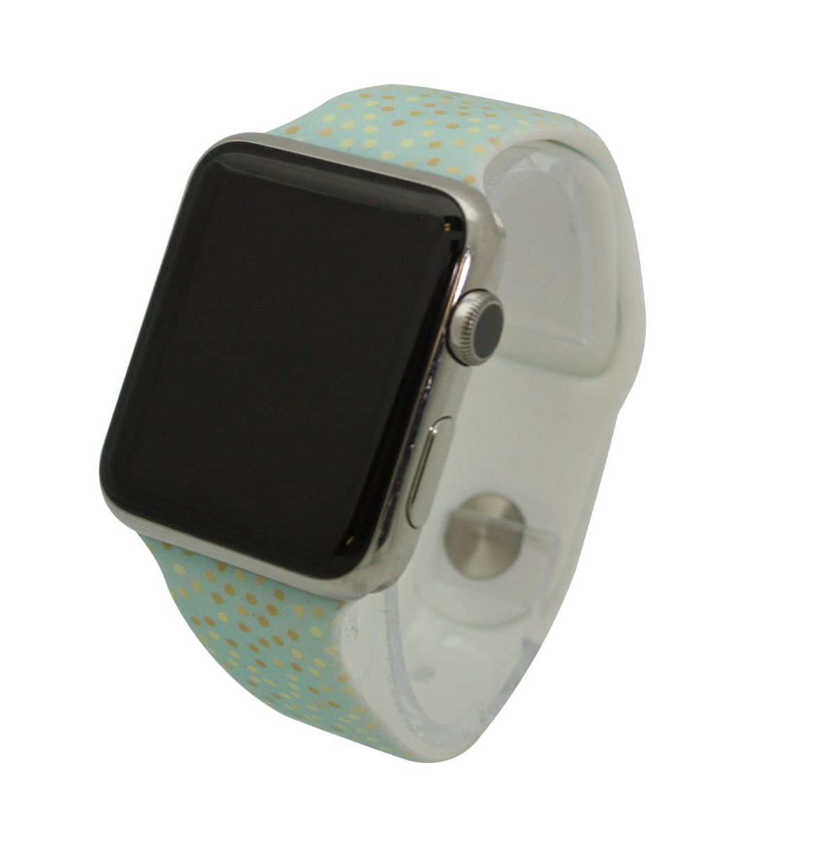 Olivia Pratt Gold Dot Printed Silicone Apple Watch Bands