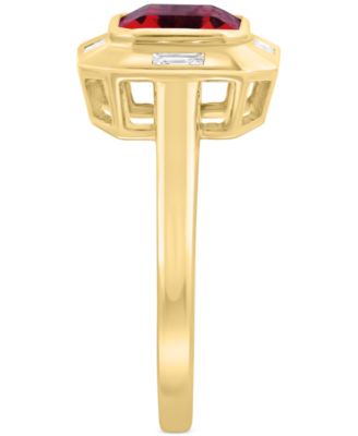 EFFY&reg; Garnet (2-1/2 ct. t.w.) & White Topaz (1/2 ct. t.w.) Ring in 14k Gold