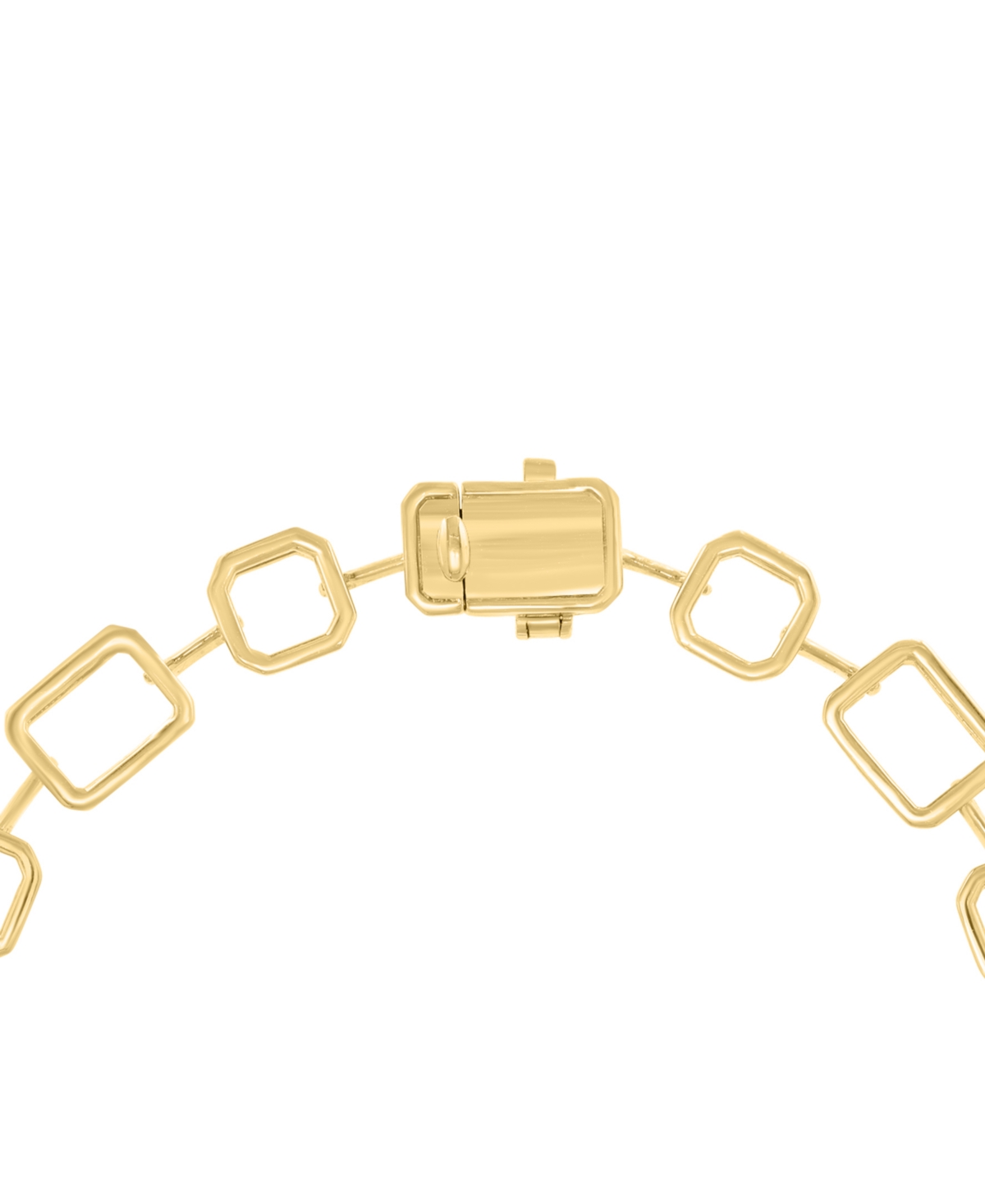 Effy Collection Effy Multi-gemstone Open Link Bangle Bracelet (14-1/4 Ct. T.w.) In14k Gold-plated Sterling Silver In Multi