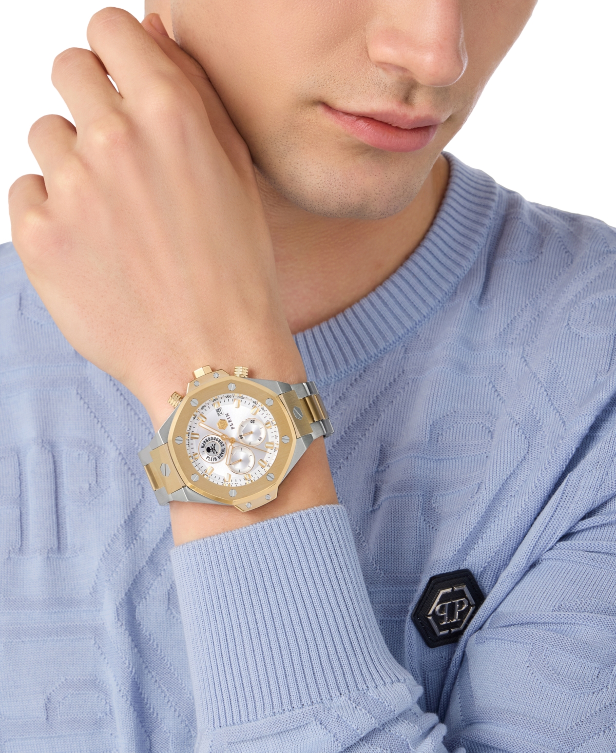 Philipp Plein Plein Chrono Royal Bracelet Watch In Two Tone