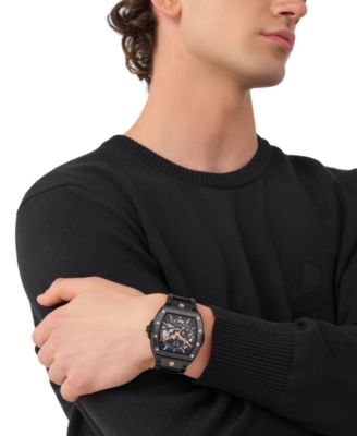 Men's Automatic The Skeleton 2.0 Black Ion Plated Bracelet Watch 44mm