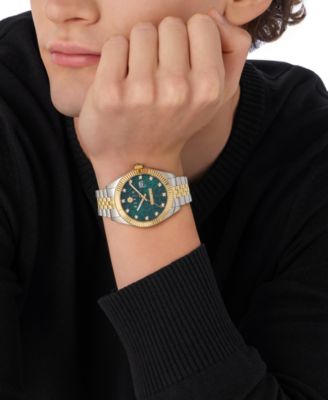 Men's Date Superlative Two-Tone Stainless Steel Bracelet Watch 41mm