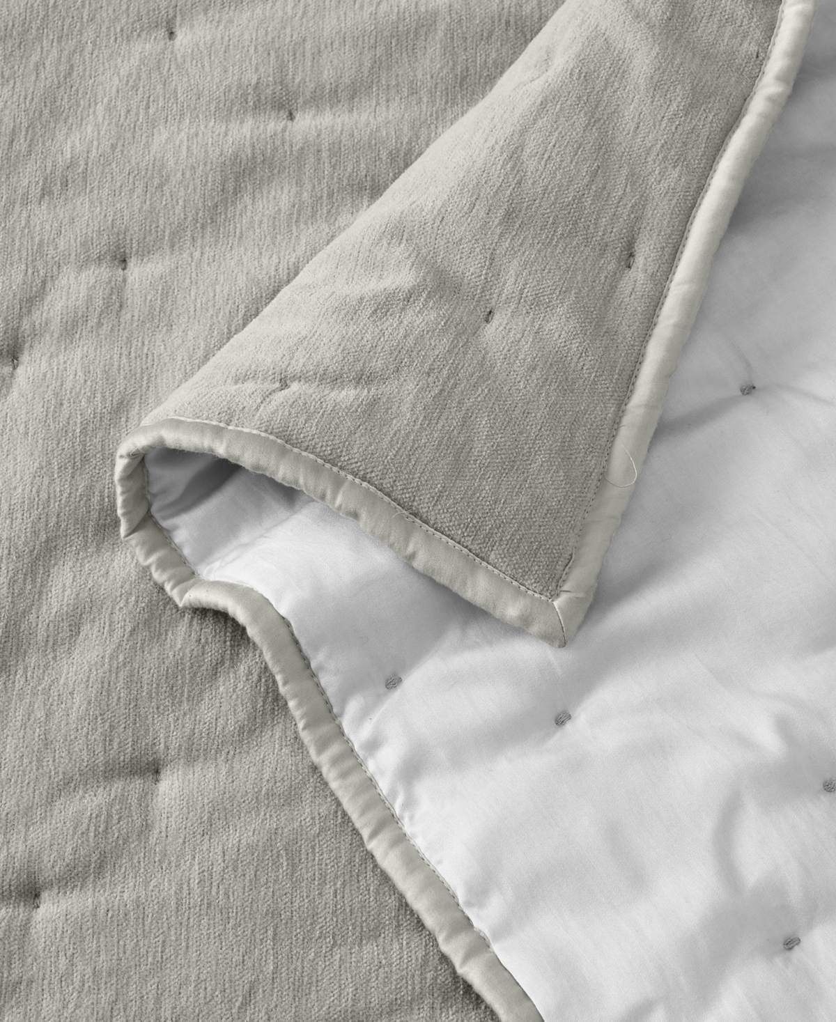 Hotel Collection Reversible Chenille 3-pc. Coverlet Set, Full/queen, Exclusively At Macy's In Silver