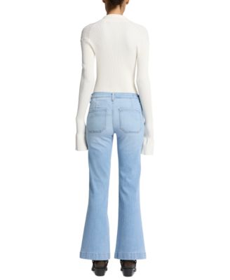 Женские джинсы Dojo 7 For All Mankind с накладными карманами и укороченными ботинками 