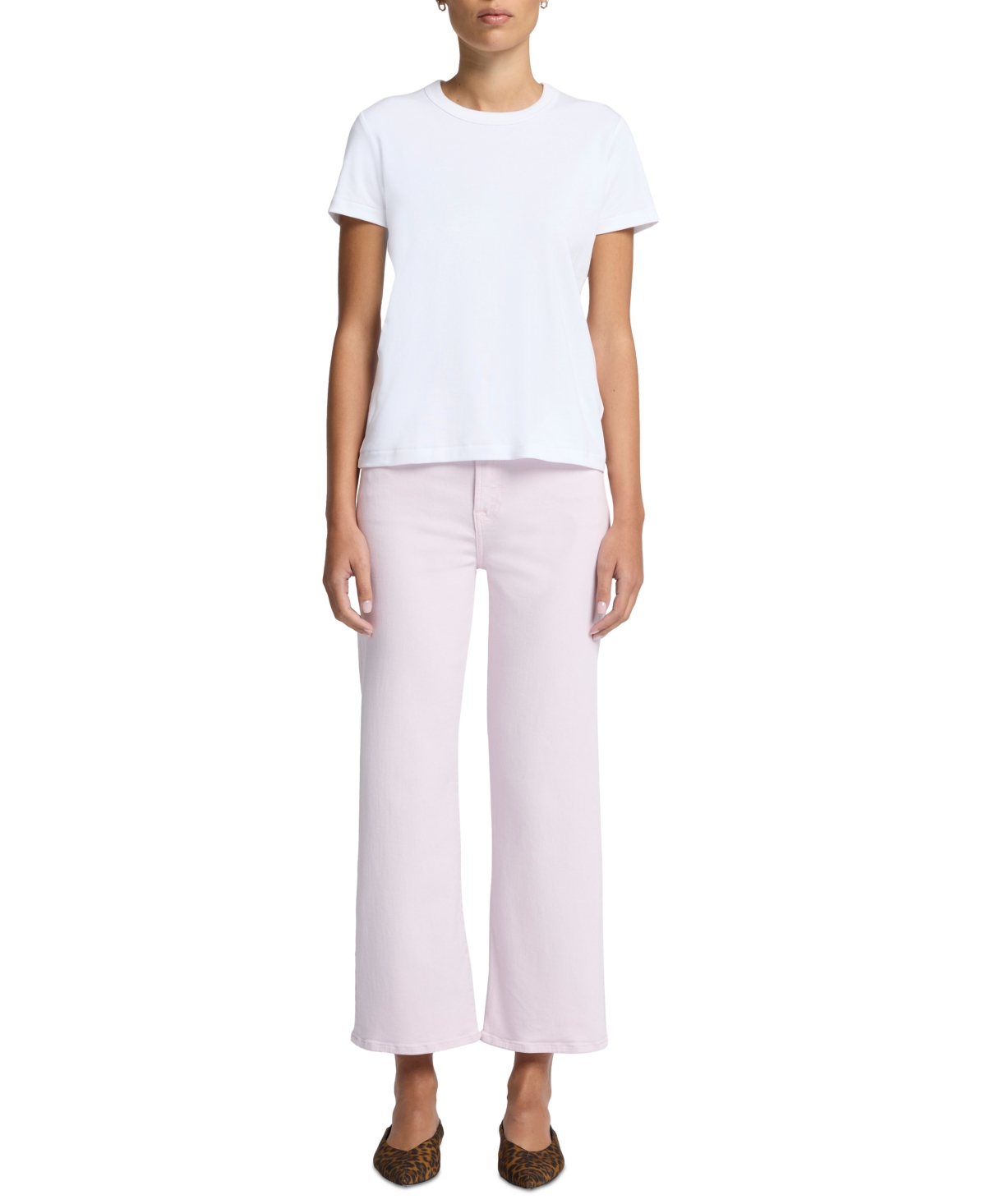7 For All Mankind Women's Alexa Cropped Jeans In Soft Pink