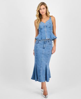 Women's Anika Denim Peplum Top 