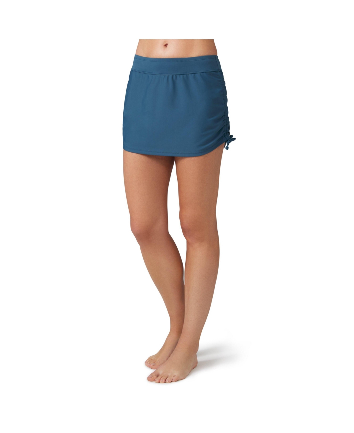 Women's Side Shirred Swim Skirt - Slate