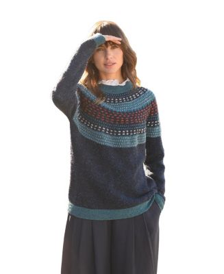 Celtic & Co. Women's Float Stitch Yoke Donegal Sweater - Macy's